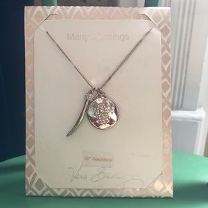 Vera Bradley gold & rhinestone Hamsa necklace